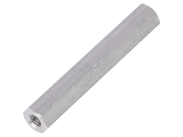 Afstandsbus met schroefdraad; 45mm; Int.schroefdraad: M4 Afstandsbus met schroefdraad; 45mm; Int.schroefdraad: M4
